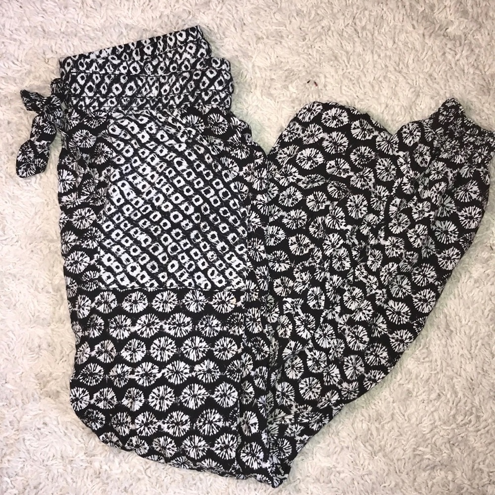 Black & White Patterned Joggers